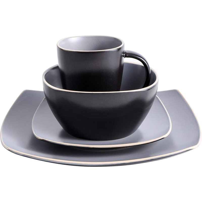 Service de table, Noir / gris