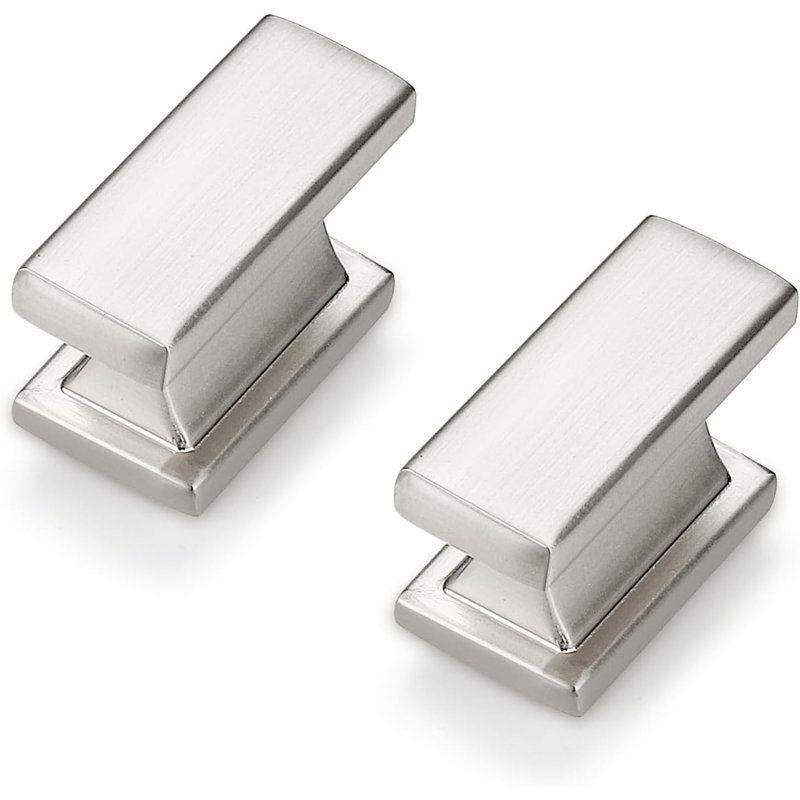 Poignées de tiroir rectangulaires monotrou pour armoires de cuisine Probrico, Chrome poli