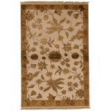 Floral Area Rug in Gold