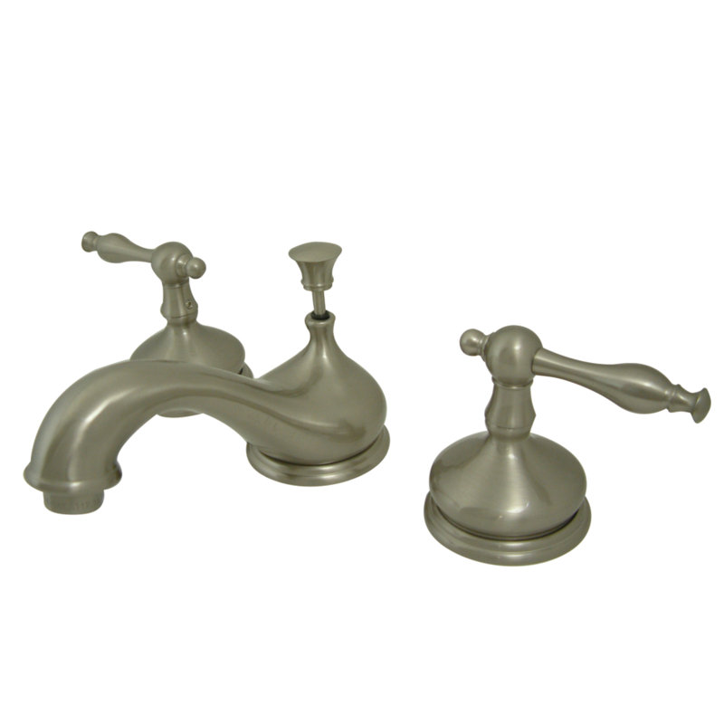 Robinet de salle de bain espacé Kingston, Nickel brossé