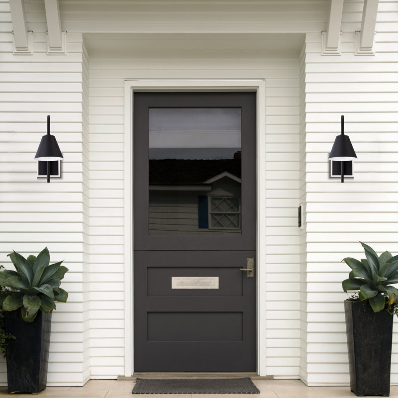 Eclipse 19H Outdoor Wall Light in Matte Black