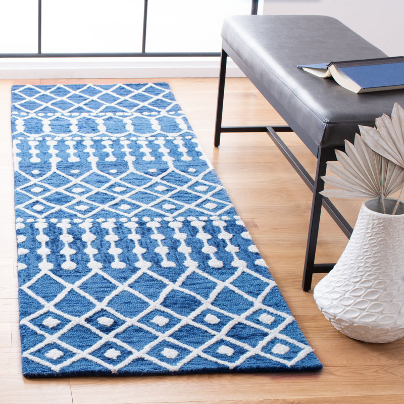 Diggs Hand Tufted Wool Geometric Rug, Runner 2'3" x 9'