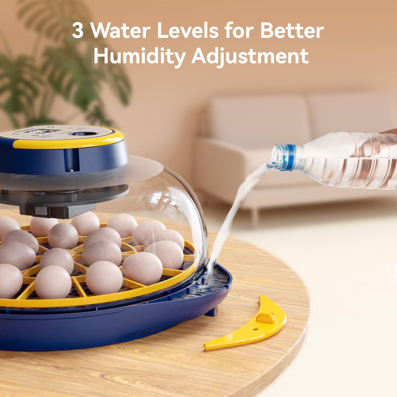21 Egg Incubator, App Record Temperature and Humidity Data During Incubation, Incubator with Automatic Egg Turning and Humidity Control, Hold 21 Chicken Eggs (Blue)