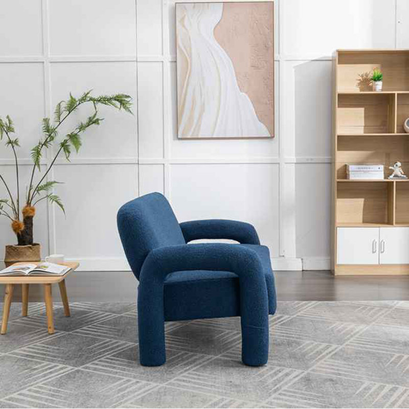 Jasyia Upholstered 51'' Loveseat, Navy 100% Polyester