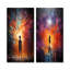 Médiation transcendantale - Portraits abstraits sur toile, ensemble de 2-102584665-102584668