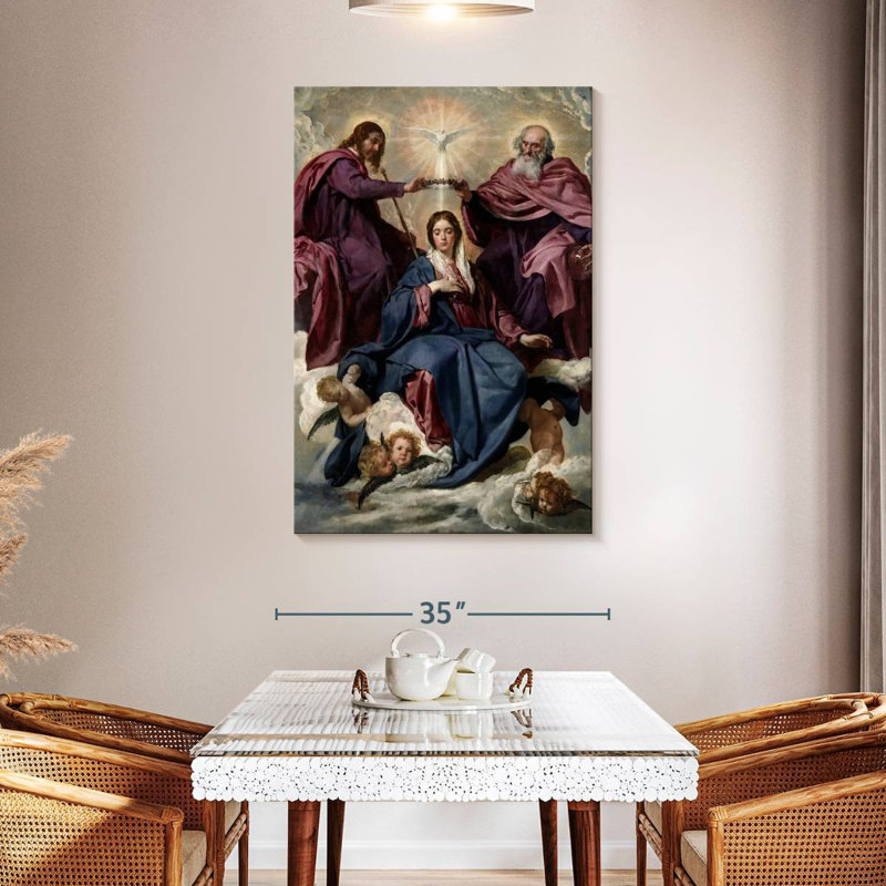 Leisha, couronnement de la Vierge 1635-36, H 48 po x l 32 po