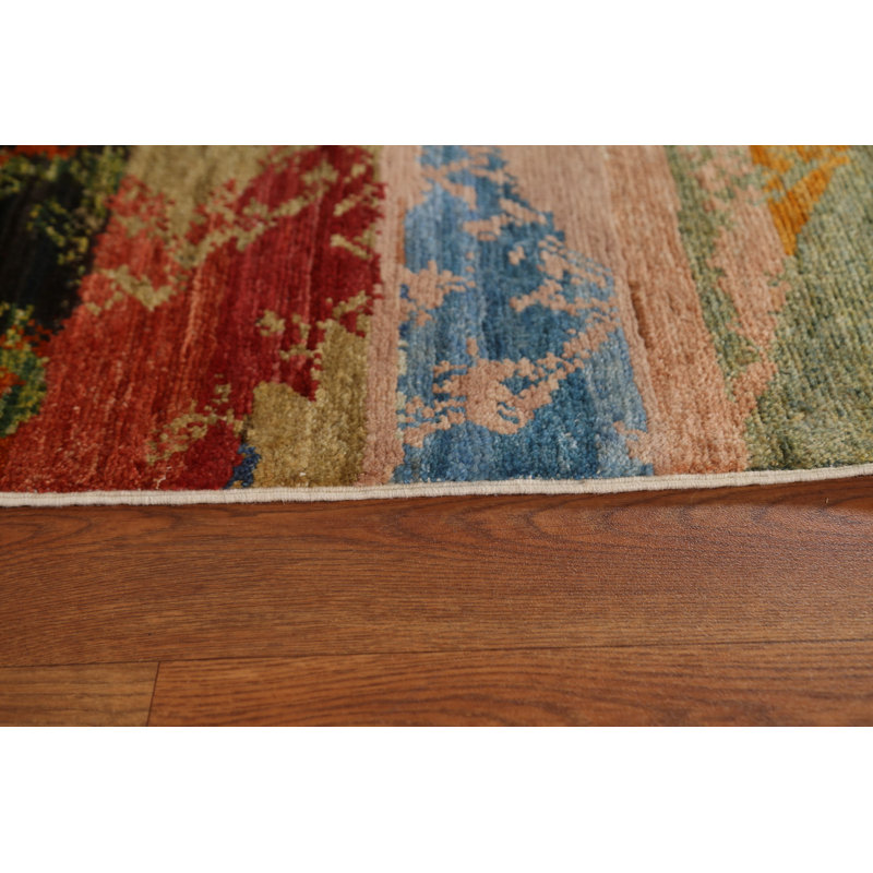 One-of-a-Kind Rectangle 6'9'' X 9'6'' New Age Wool Area Rug in Multicolor