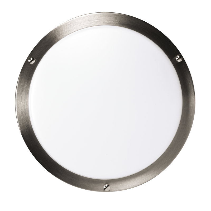 Arjit Acrylic LED Flush Mount, 3.48" H x 10.31" W x 10.31" D, Brushed Nickel