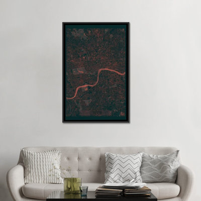 « london infrared urban blueprint map », reproduction d’impression sur toile