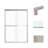 Transolid Frederick semi-frameless bypass shower door in 48 in. W x 70 in. H, 5/16 in. frosted tempered glass-62265198