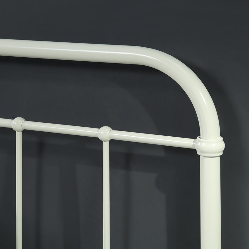 Metal Bed, White, Kingsize (5')
