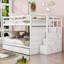 Lit superposé double en bois avec lit gigogne simple et tiroirs Jamere Kids-321363941