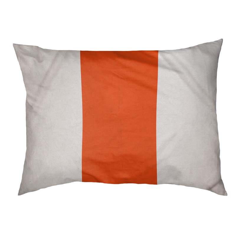 Coussin de lit pour chien Cincinnati, Petit (l 28 po x P 18 po x H 6 po), Blanc / orange