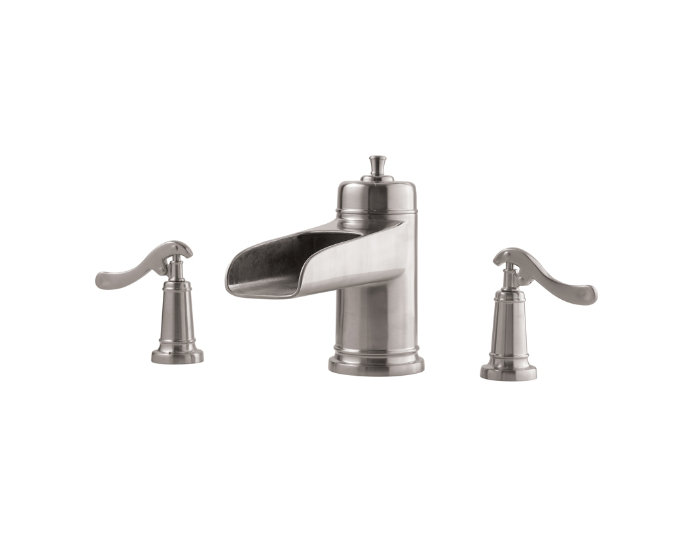 Garniture de robinet de baignoire romaine Ashfield, Nickel brossé