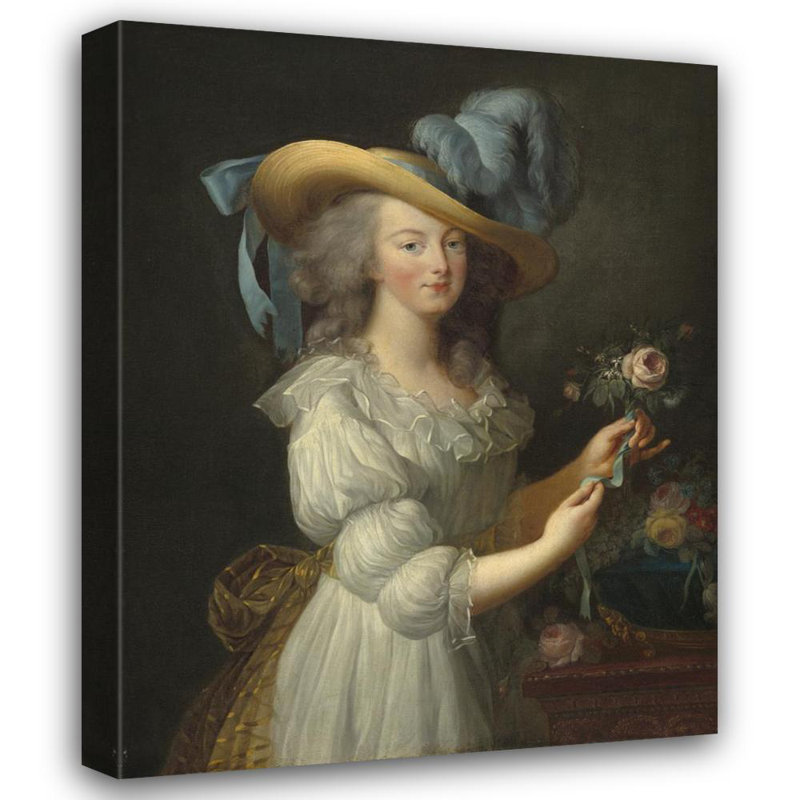 "Marie-Antoinette" par After Élisabeth-Louise Vigée Le Brun - Art mural sur toile tendue avec châssis, H 18 po x l 14 po