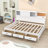 Auddis Wood Daybed with 3 Storage Drawers and Shelves-829650165-829650166
