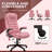 High Back Vibration Massage Office Chair with 6 Vibration Points, Heated Reclining with Remote-306155332-318800399