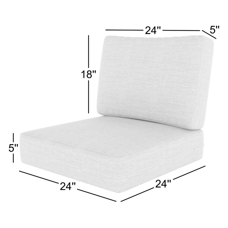 Coussin de chaise longue d'extérieur 24 po Lani Sunbrella®, Sunbrella sauge