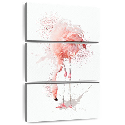 Brampt accroupi à l'aquarelle Flamingo