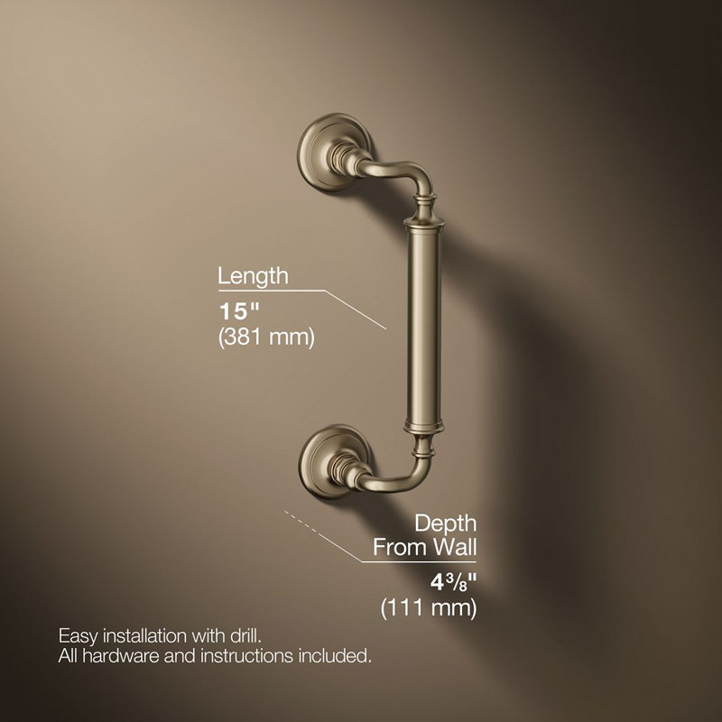 Kohler Artifacts Grab Bar, Vibrant Brushed Bronze, 36"W
