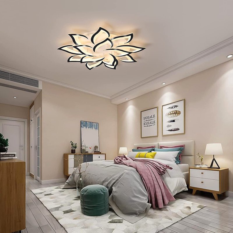Calletana 14-Light Acrylic LED Flush Mount,Dimmable Modern Ceiling Light for Living Room Bedroom