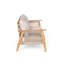 Ensemble de conversation d'extérieur 2 pièces en bois d'acacia et corde