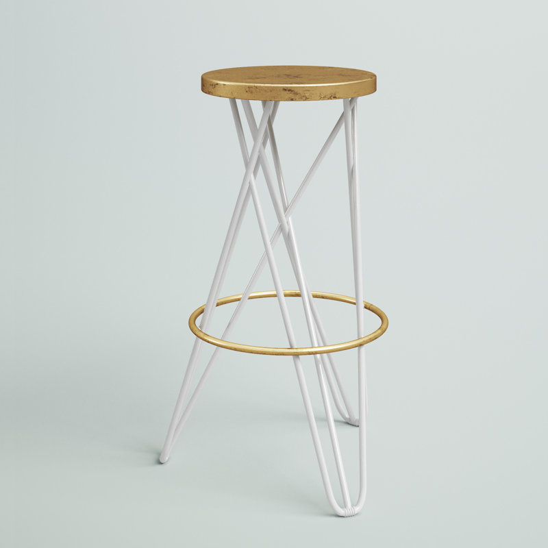 Tabouret de bar et de comptoir Lulabelle, Blanc, Tabouret de bar (assise de 30 po de hauteur)
