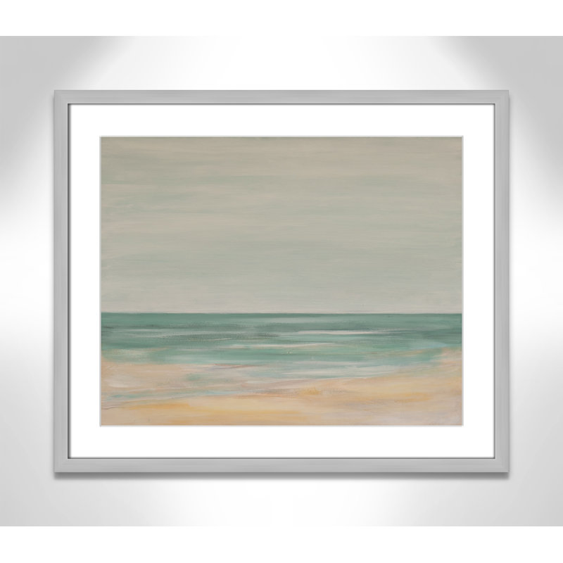 Horizon - impression de version paysage par S.H. Khân, L 25,5 po x H 21,5 po, Imprimé mat, Argenté mat