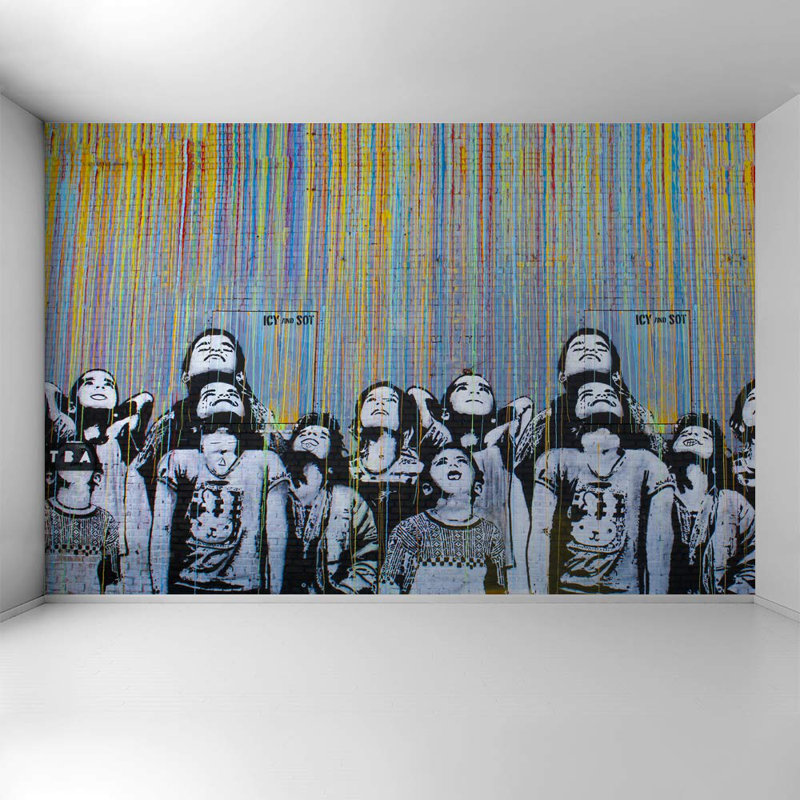Peinture murale vibrante Graffi Street Paint Street Graffiti10, L 100 po x l 144 po