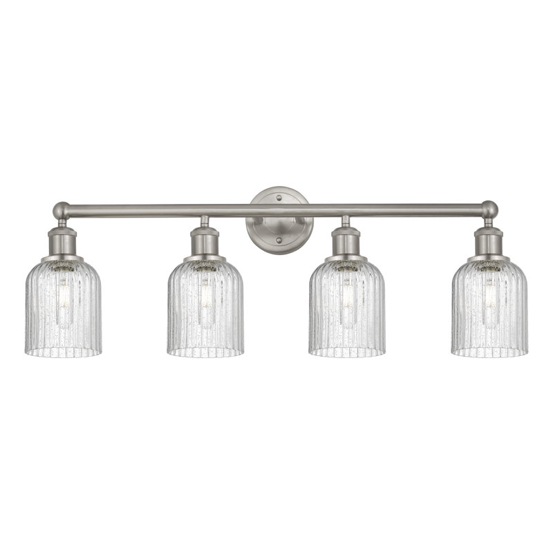 Fiennes 4 - Light Dimmable Vanity Light, Satin Nickel, Seedy