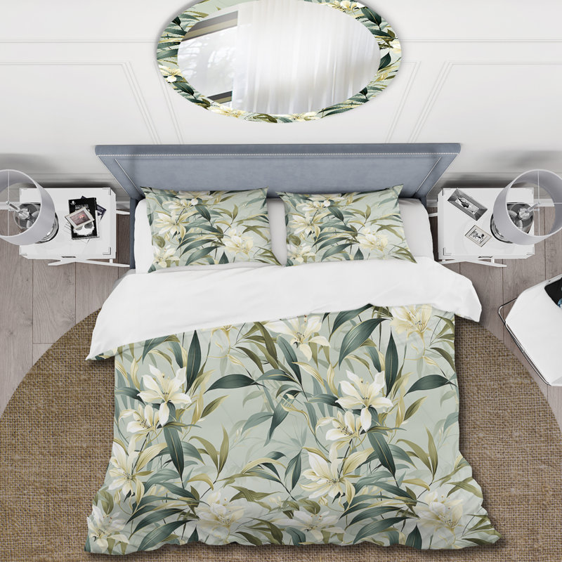 Ensemble de housse de couette Bamboo Whispers, Housse de couette simple + 1 taie décorative stan