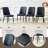 63" Modern Gray Dining Table Set With PU Leather Chairs, U-Shaped MDF Base-116446668-116446672