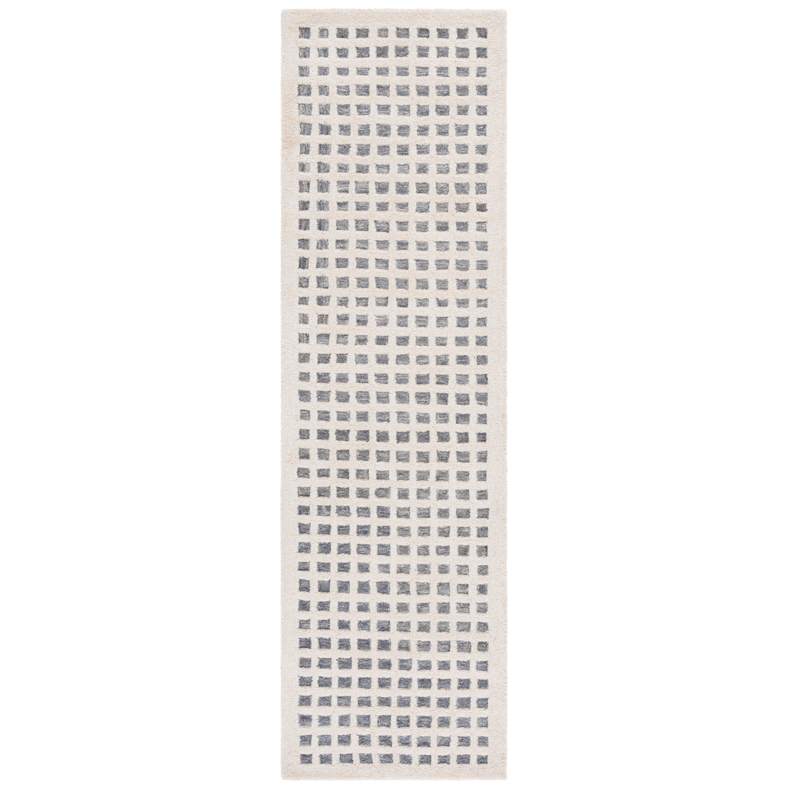 705 Hand Tufted 85% Wool; 15% Cotton Geometric Rug, Runner 2'3" x 8'