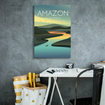 «Amazon» par Omar Escalante, art mural sur toile