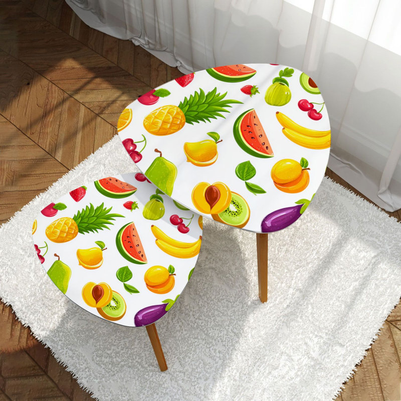 Ensemble de 2 tables basses gigognes Triangle