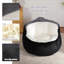 Fauteuil à billes surdimensionné en fausse fourrure multicolore noir blanc gris, grand canapé-lit rembourré en éponge déchiqueté, aucun assemblage requis pour le salon