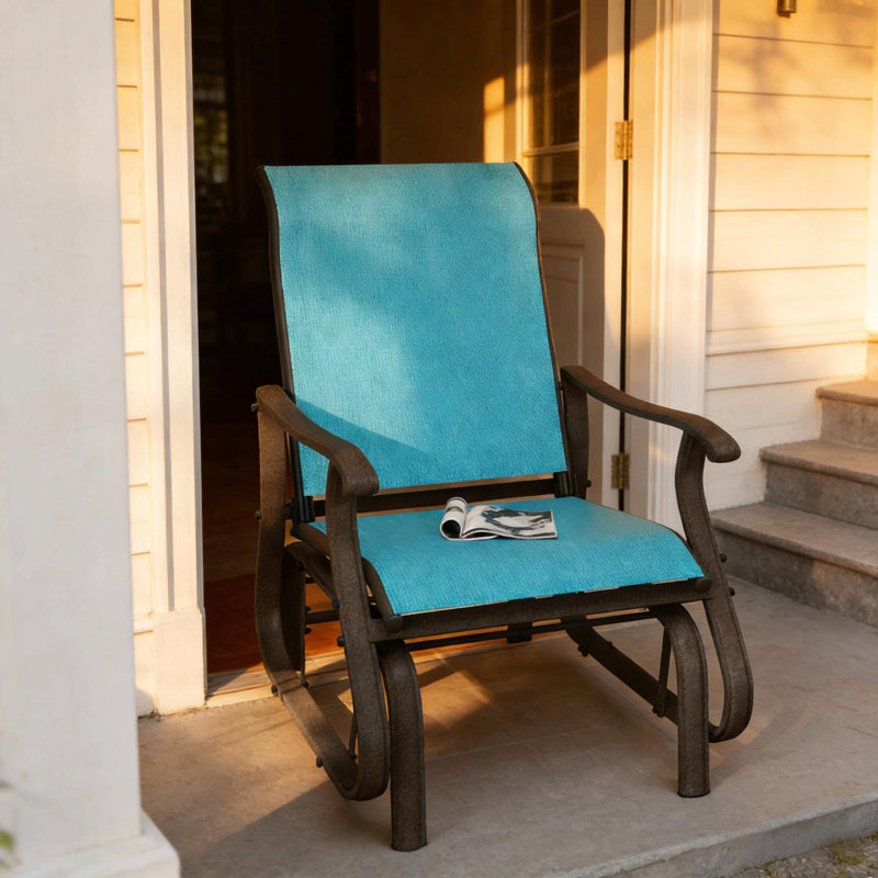 Glider Swing Chair,Outdoor Glider Chair, Bleu
