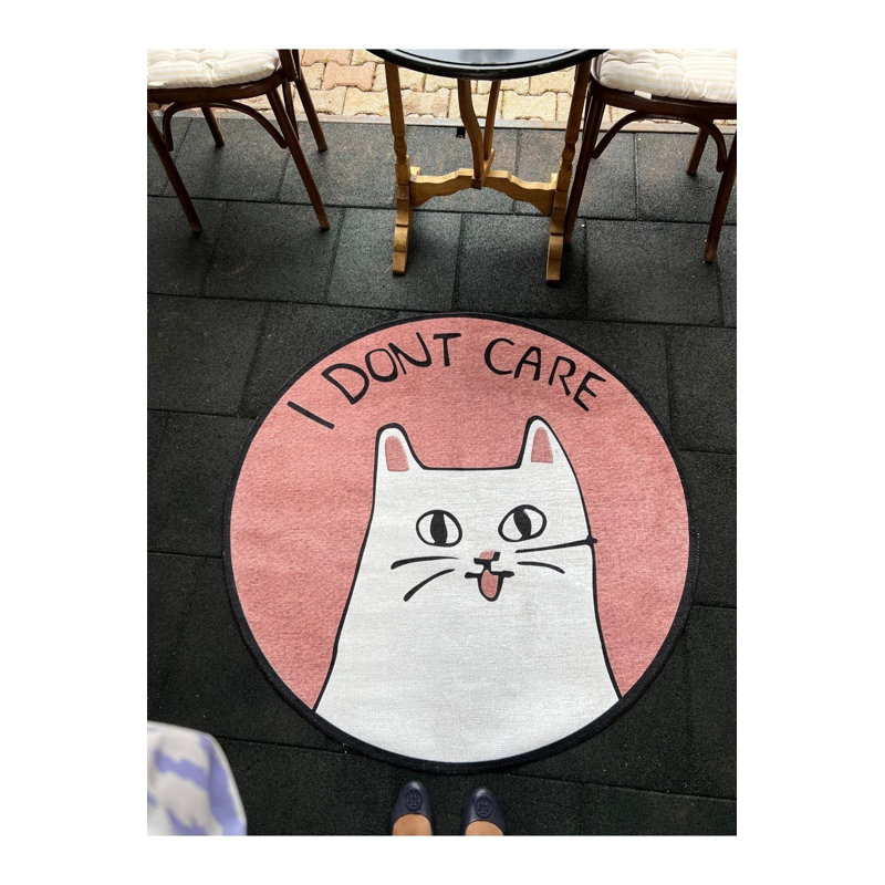 Tapis rond rond lavable, Sous-tapis rond 3 pi 3 po inclus