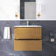 Meuble-lavabo mural simple 24 po avec lavabo en céramique blanche 24 po