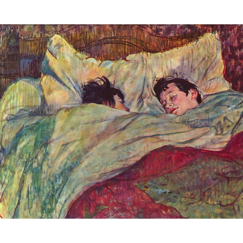 Dans le lit, reproduction d'affiche par Henri De Toulouse-Lautrec (36 x 24) # 56308