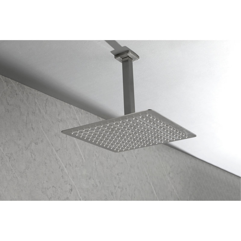 Stainless Steel Rainfall Shower Head For Bathroom - Brushed Nickel, High , Water Saving, Self-Cleaning Showerhead Steel, Rainfall, Nozzle