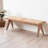 Alinna Bench with Rattan Seat in Natural
