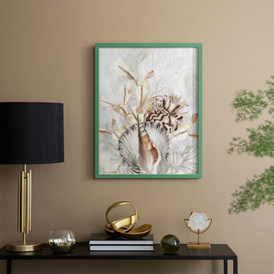 «Ocean Whisper I», reproduction encadrée - bois massif