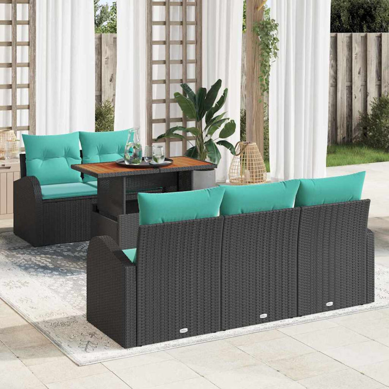 Ensemble de canapé de jardin avec rangement 6 pièces vidaXL