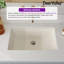 Lavabo de salle de bain rectangulaire encastré en porcelaine vitreuse avec trop-plein 21 po x 15 po DeerValley Ally-88413139