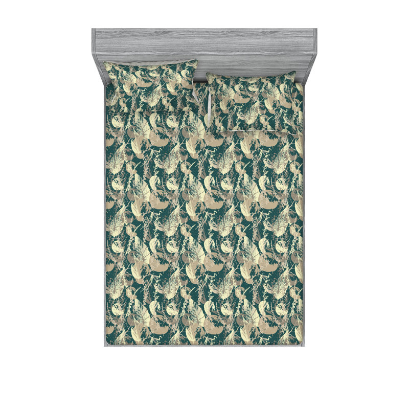 Drap-housse et taie décorative Ambesonne, Ensemble de draps très grand californien avec 2 t