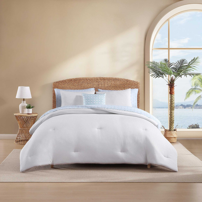 Aubrey Comforter Set, King Comforter + 7 Additional Pieces, White