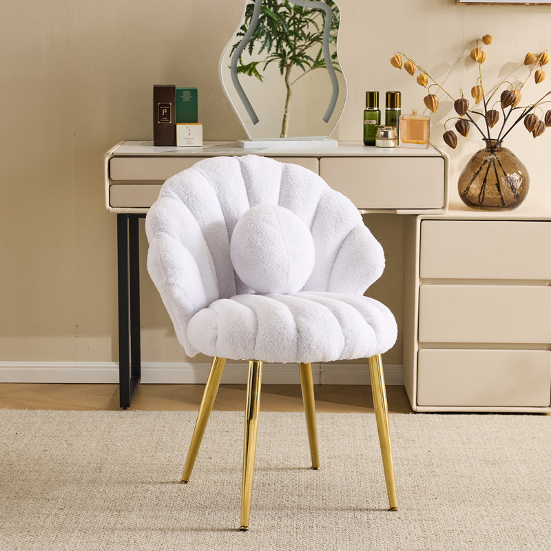 Metal Accent Stool, White