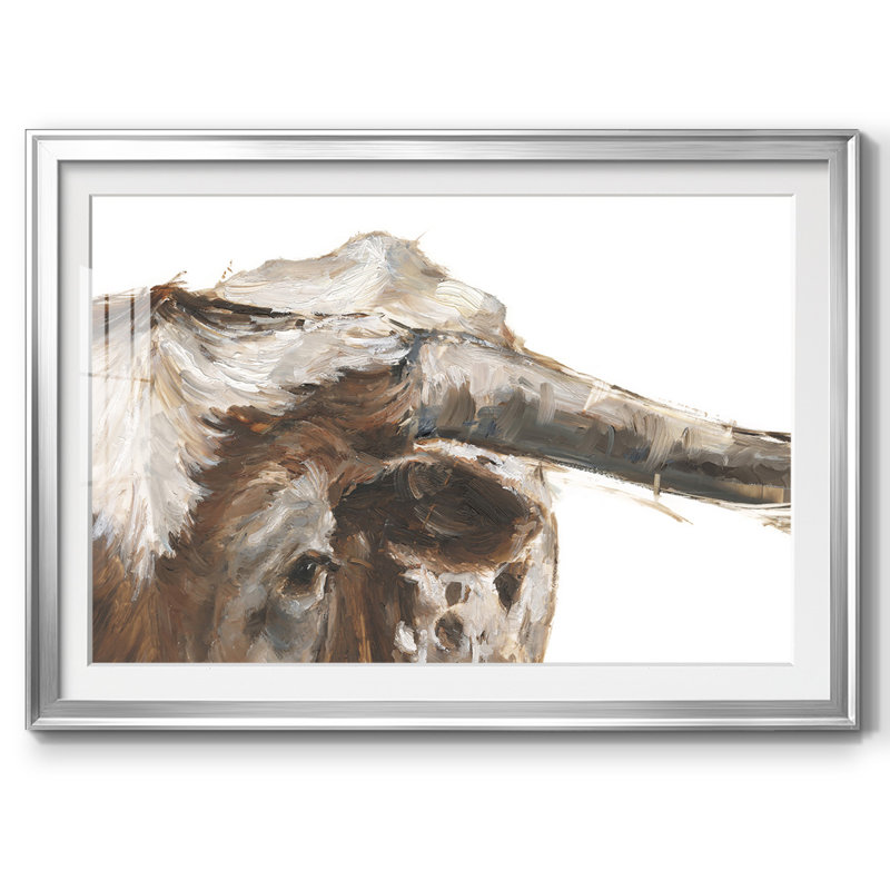 Steer Clear II, reproduction d'art encadrée, H 19 po x l 27 po x P 1,5 po, Argent