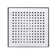 4" Square Shower Drain with Zero Pattern Grate